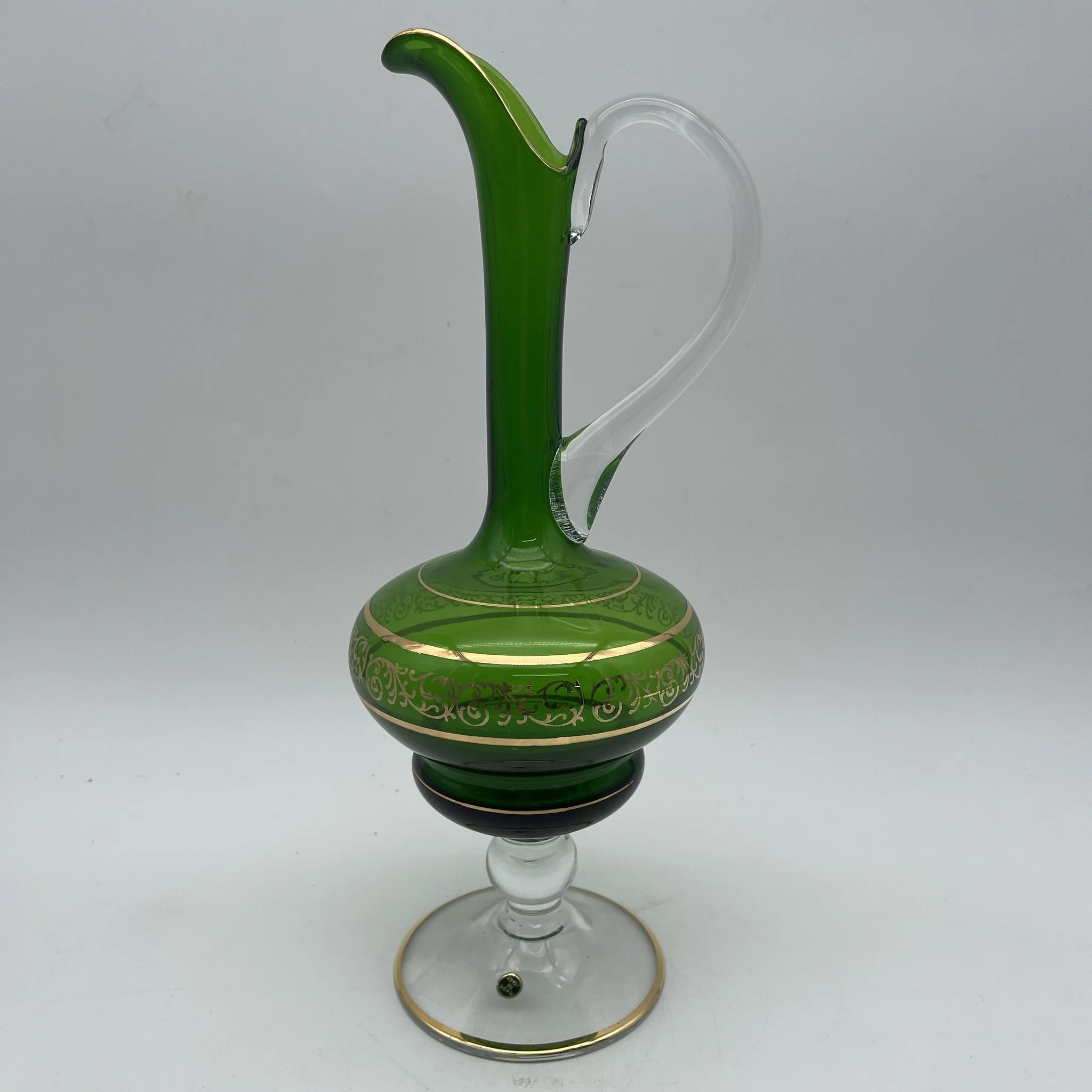 【ビンテージ】 水差し(花瓶) / ベネチアングラス / 1960-1980年代（推定） / ガラス / イタリア / 唐草紋