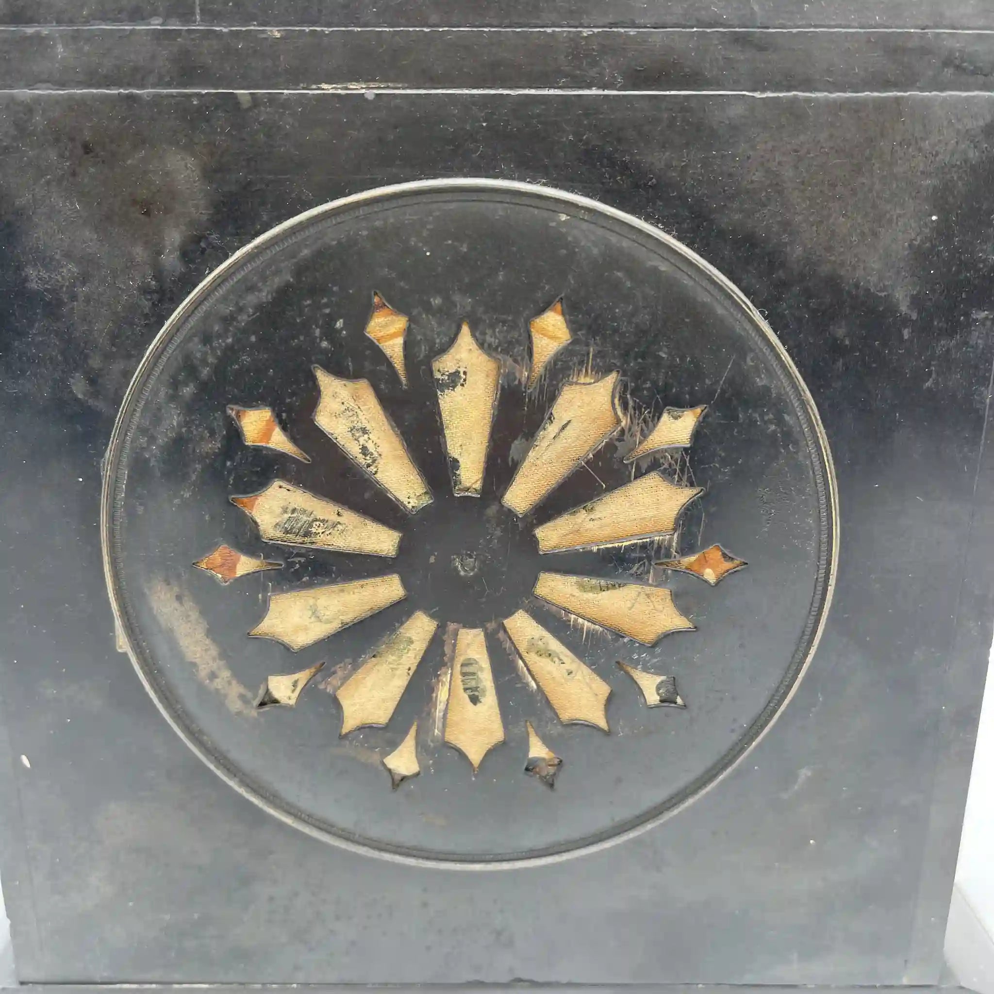 [Vintage] Mantle clock / J.W. BENSON / Victorian style / Late 19th century (estimated) / Marble / British / French style, neoclassical, inlay